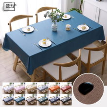 Oilcloth For Table Kitchen Blue Table Cover PVC Tablecloths For The Table Stain Tablecloth Waterproof Rectangular Tablecloths 2024 - buy cheap