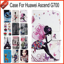 AiLiShi Case For Huawei Ascend G700 Luxury Flip PU Painted Leather Case Exclusive 100% Special Phone Cover Skin+Tracking 2024 - buy cheap