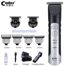 Cortador de cabelo elétrico profissional para homens, máquina de cortar cabelo recarregável, aparador de barba, 100v-240v 2024 - compre barato