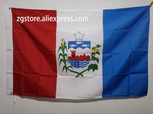 Bandeira do alagoas brasil bandeiras do estado brasileiro faixas 3x5ft 150x90cm faixa em poliéster com furos de metal decoração da casa 2024 - compre barato