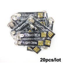 20pcs/lot FLIGHT CREW Keychain Embroidery kiss me before flight Keychains for Women Gift Men lovers 2024 - buy cheap