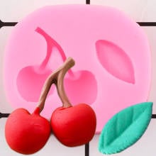 Cherry Leaves Silicone Mold Wedding Cupcake Topper Fondant Molds DIY Cake Decorating Tools Candy Clay Chocolate Gumpaste Moulds 2024 - buy cheap