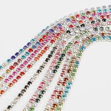 2/2.5/2.8/3mm Mixed color AB Rhinestone Claw Chain Encrypted Grab Chain DIY Accessories Mobile Phone Shell Sticker Rhinestone 2024 - buy cheap