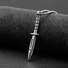 Hip Hop Dagger Sword Knife Blade Stainless Steel Pendant Necklace for Men Women Jewlery Gift 2024 - buy cheap