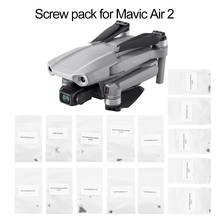 Piezas de reparación de bolsa de tornillo de mantenimiento para DJI Mavic Air 2, Kit de paquete de tornillos para drones, piezas de repuesto, accesorios de repuesto para Air 2 2024 - compra barato