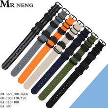 Mr neng náilon otan zulu cinta conectores pretos para GA-100 GA-110 GA-120 GD-110 para DW-5600 pulseira de relógio masculino com ferramentas 2024 - compre barato