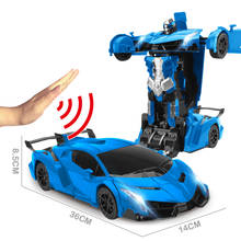 Brinquedo robô controle remoto, 36cm, 2.4ghz, transformação, rc, 1:12, deformação, controle remoto, led, luta, modelo de robô, presente para crianças 2024 - compre barato