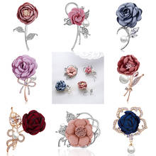 Rinhoo Ladies Cloth Art Fabric Flower Brooch Pin Cardigan Shirt Collar Shawl Pin Coat Badge Classic Wedding Jewelry Accessories 2024 - buy cheap