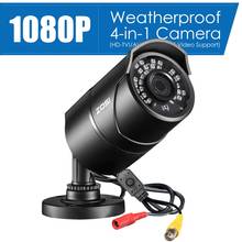 Водонепроницаемая камера видеонаблюдения ZOSI 960H 1080P CVBS AHD TVI CVI CMOS с сенсором Bullet CCTV 3,6 мм 2024 - купить недорого