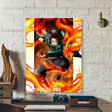 Tanjiro-Póster de Anime Breath of the Sun, lienzo de arte de pared, imágenes de decoración, dormitorio, estudio, sala de estar, decoración del hogar, impresiones 2024 - compra barato