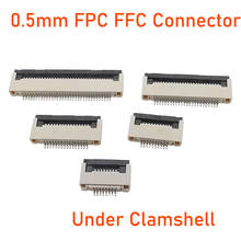 10Pcs FPC FFC 0.5mm Pitch Under Clamshell Bottom Contact Flat Cable Connector 4P 6P 8P 10P 12P 14P 16P 18P 20P 24P 30P 34P 40Pin 2024 - buy cheap