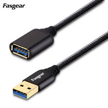 Fasgear-Cable de extensión USB 3,0, extensor de velocidad rápida macho a hembra, 5gbps, para teléfono Xbox, PC, TV, PS4, ordenador y portátil 2024 - compra barato