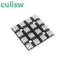 Ws2812b ws2812 4*4 bit rgb led luz completa 16 bits, placa de desenvolvimento 2024 - compre barato