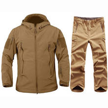 Тактическая куртка и брюки Sharkskin Softshell TAD, Мужская камуфляжная одежда для охоты, военная униформа, водонепроницаемые походные костюмы с капюшоном 2024 - купить недорого