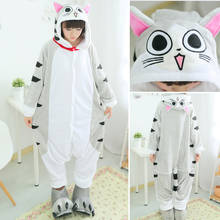 Unisex  Adults Cheese Cat Animal Pajamas Anime Onesie Stitch Unicorn Panda Totoro Flannel Cartoon Warm Cosplay Sleepwear 2024 - buy cheap