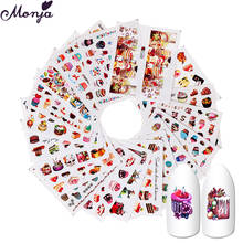 Monja 24pcs Nail Art Water Transfer Sticker Cake Ice Cream Series Watermark Decal Manicure DIY Tips Nail Decorations 2024 - купить недорого