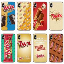 Capa de silicone macio para iphone, compatível com os modelos 8, 7, 6, 6s plus, 11 pro, xs, max, xr, x, 5, se, 4, ipod touch 5 e 6, twix, chocolate 2024 - compre barato