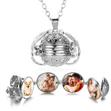 Lady Female Girl Women Girlfriend Couples Lover Rose Gold Silver Color Chain Multi-layer Wing Photo Box Pendant Charm Necklace 2024 - buy cheap