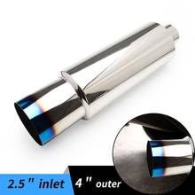 Universal Car Motor Exhaust Pipe Muffler Tail Pipe Universal High Quality Stainless Steel Interface For 2.5 Inch Exhaust Pipe 2024 - купить недорого