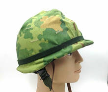 Vietnam War US Army M1 SOLDIER Helmet Paratrooper Helmet & Liner Mitchell Cover Strap USMC MILITARY COLLECTION WAR REENACTMENTS 2024 - buy cheap