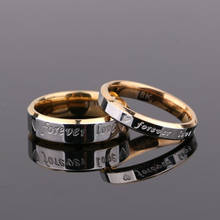 1Pc Eternal Love Engagement Forever Love Letter Rings Fashion Jewerly Women & Men Wedding Couple Rings 2024 - buy cheap