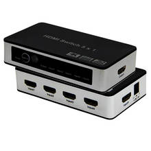 5-porto hdmi switch 4k com controle remoto hdmi 5 em 1 para fora hdmi switcher 5x1 caixa seletor para 4k uhd tv dvd stb e mais 2024 - compre barato