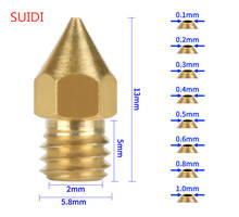 3D printer accessories mk8 pointed brass nozzle with lettering 1.75mm 2024 - buy cheap