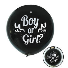 36Inch Big Black Balloon Happy Birthday Girl Or Boy Confetti Latex Balloons Globos Baby Shower Gender Reveal Party Deco Supplies 2024 - buy cheap