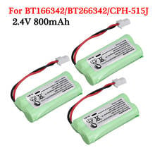 2.4V 800mAh AAA Ni-MH Cordless Phone Rechargeable Battery For Uniden BT166342 BT266342 CPH-515J CL80100 BT1183342 Battery 2024 - buy cheap