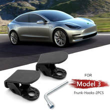 Tesla model For 3 accessories/car Black Front trunk hook tesla model 3 auto accessories model 3 tesla three tesla model 3 model3 2024 - buy cheap