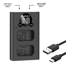 Для Sony NP-FW50 NP FW50 NPFW50 LED USB двойное зарядное устройство для Sony A3000 A5000 A5100 A6400 A33 A55 A7R ENX6 ENX3 ENX5 ENX75T 5R 2024 - купить недорого