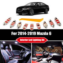 Bombillas blancas para coche Mazda 6, luz LED de lectura Interior, Kit de luz de techo para maletero, puerta de carga, lámpara de licencia, Canbus, 13X, 2014-2017 2018 2019 2024 - compra barato