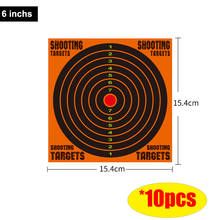 Objetivo de Airsoft de 6 pulgadas, objetivo de reactividad, portátil, para entrenamiento de caza, papel BB, accesorios de tiro, 10 Uds. 2024 - compra barato