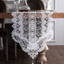 European simple table flag lace fabric dining table runner tea table flag towel TV cabinet tablecloth wedding decorative cloth 2024 - buy cheap