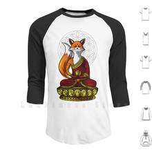 Moletons de manga longa fox yoga, figuras de raposa, raposa, animais de floresta, engraçados, meninas, ioga 2024 - compre barato