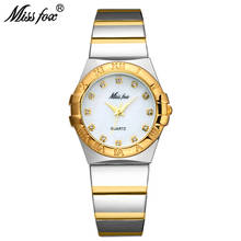 MISSFOX Elegant Watches Women Diamond Roman Numerals Pearl Shell Classic Ladies Gold Watch Waterproof Female Quartz Wristwatch 2024 - buy cheap