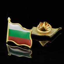 Bulgaria bandeira nacional patriótico lapela segurança pinos cor banhado a ouro emblema broche gravata clipe/acessórios de roupas 2024 - compre barato
