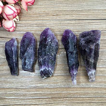 Cuentas de piedra Natural de cuarzo, accesorios de joyería, Material al por mayor, cristal de punto púrpura de 100g, espécimen Mineral 2024 - compra barato