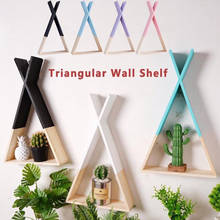 Nordic Triangular Shelf Wall Decorative Wooden Triangle Wall Mounted Frame Display Shelf Living Room Bedroom Storage Rack 2024 - buy cheap