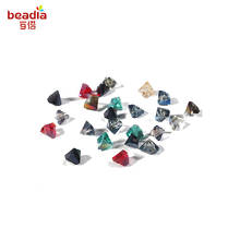 Beadia-Cuentas tridimensionales para fabricación de joyas, abalorios de cristal de 5x6mm con forma triangular, espaciador de Chip, para pulsera y pendientes, DIY 2024 - compra barato
