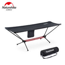 Naturehike cama de acampamento ao ar livre, cama de solteiro dobrável, de liga de alumínio com suporte para estável, cama de acampamento, mesa e almoço para escritório 2024 - compre barato