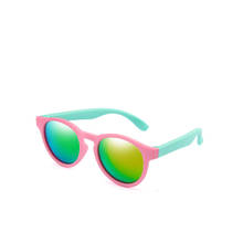 Gafas de sol polarizadas para niños y niñas, lentes de sol redondas, de silicona, UV400 2024 - compra barato