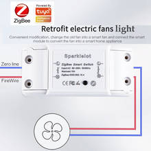 mini zigbee 3.0 smart switch retrofit module for fans lights support tuya smart life app smartThings alexa google voice control 2024 - buy cheap