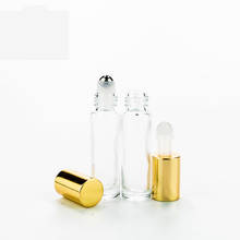 Empty Perfume Bottle 10ml Refillable Essential Oil Case Gorgeous Roller Ball Bottle Clear Glass Vial Roll On Travel Bottle 25pcs 2024 - buy cheap