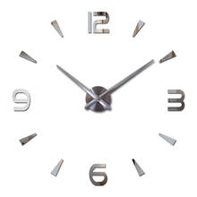 Relógio de parede 3d acrílico, relógio de quartzo para sala de estar, design moderno 2024 - compre barato
