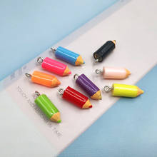 10pcs Korea Colorful Crayon Pen Resin Charms for Jewelry Making Cute Pendant Diy Earring Bracelet Keychain Accessories C255 2024 - buy cheap