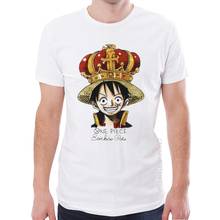 Camiseta clásica de una pieza para hombre, Tops Hipster de cuello redondo, Camisetas Geek estampadas de Luffy, Eiichiro, Oda 2024 - compra barato