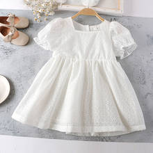 Mihkalev Pretty Baby Girl 2021 Summer White Dress For Party Clothes Kids Shoulderless Tutu Dress Children Clothing robe fille 2024 - buy cheap
