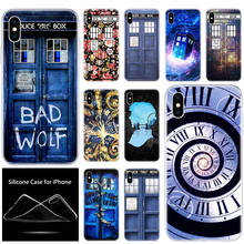 luxury Soft Silicone Phone Case Floral TARDIS Tardis Doctor Who for Apple iPhone 11 Pro XS Max X XR 6 6S 7 8 Plus 5 5S SE Cover 2024 - buy cheap