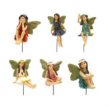 Fairy Garden-figuritas de hadas en miniatura, accesorios para decoración al aire libre, 6 piezas, nuevo, 2021 2024 - compra barato